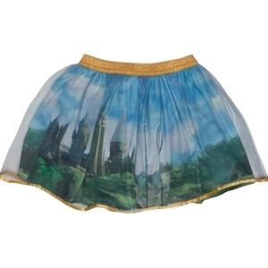 Girls' Harry Potter Castle Quidditch Skirt 2T Blue Gold